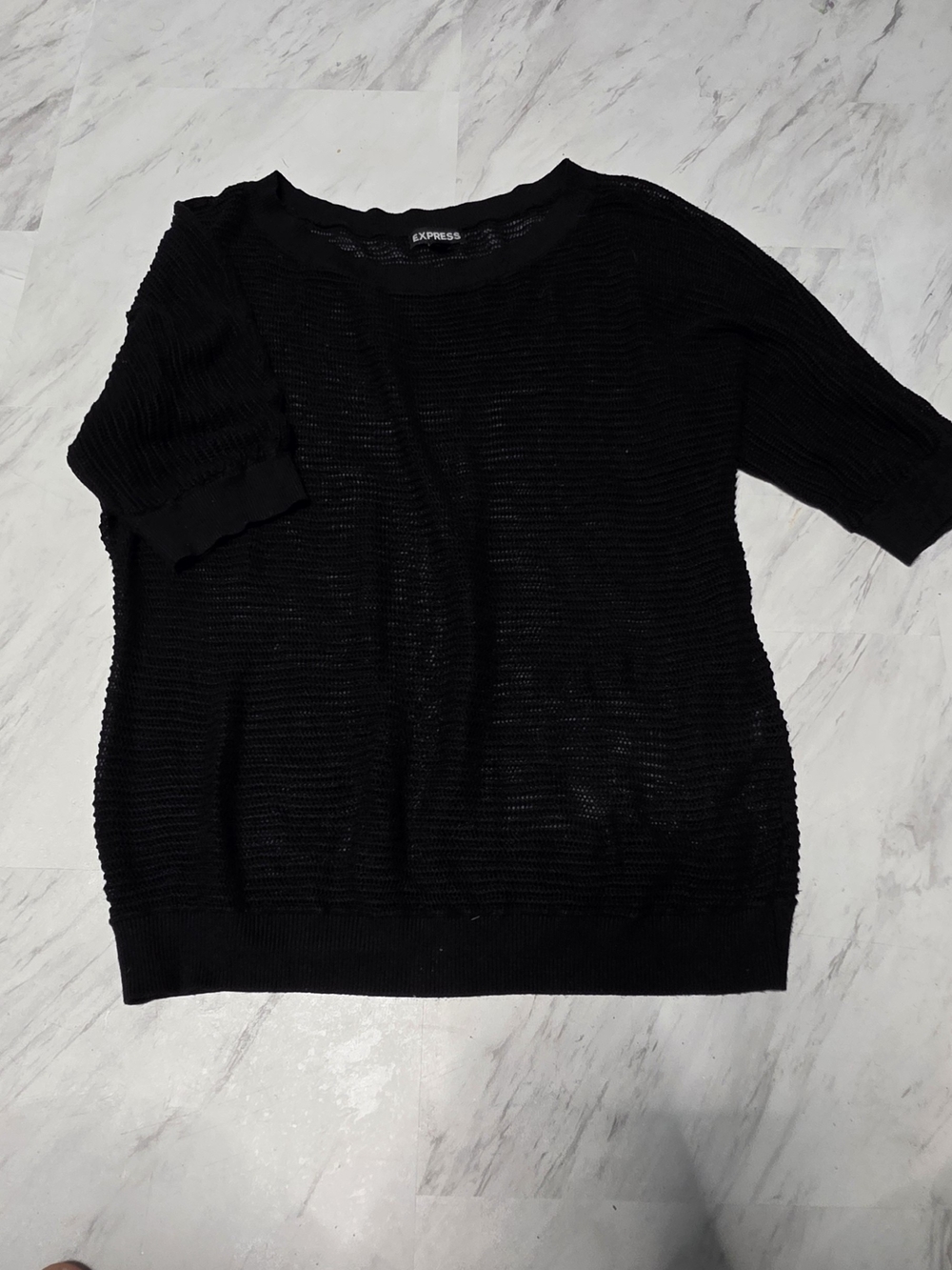 Express Black Lightweight Knit Top